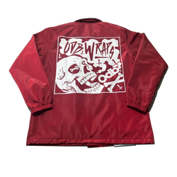 Anti-Christ Burgundy Coach Jacket